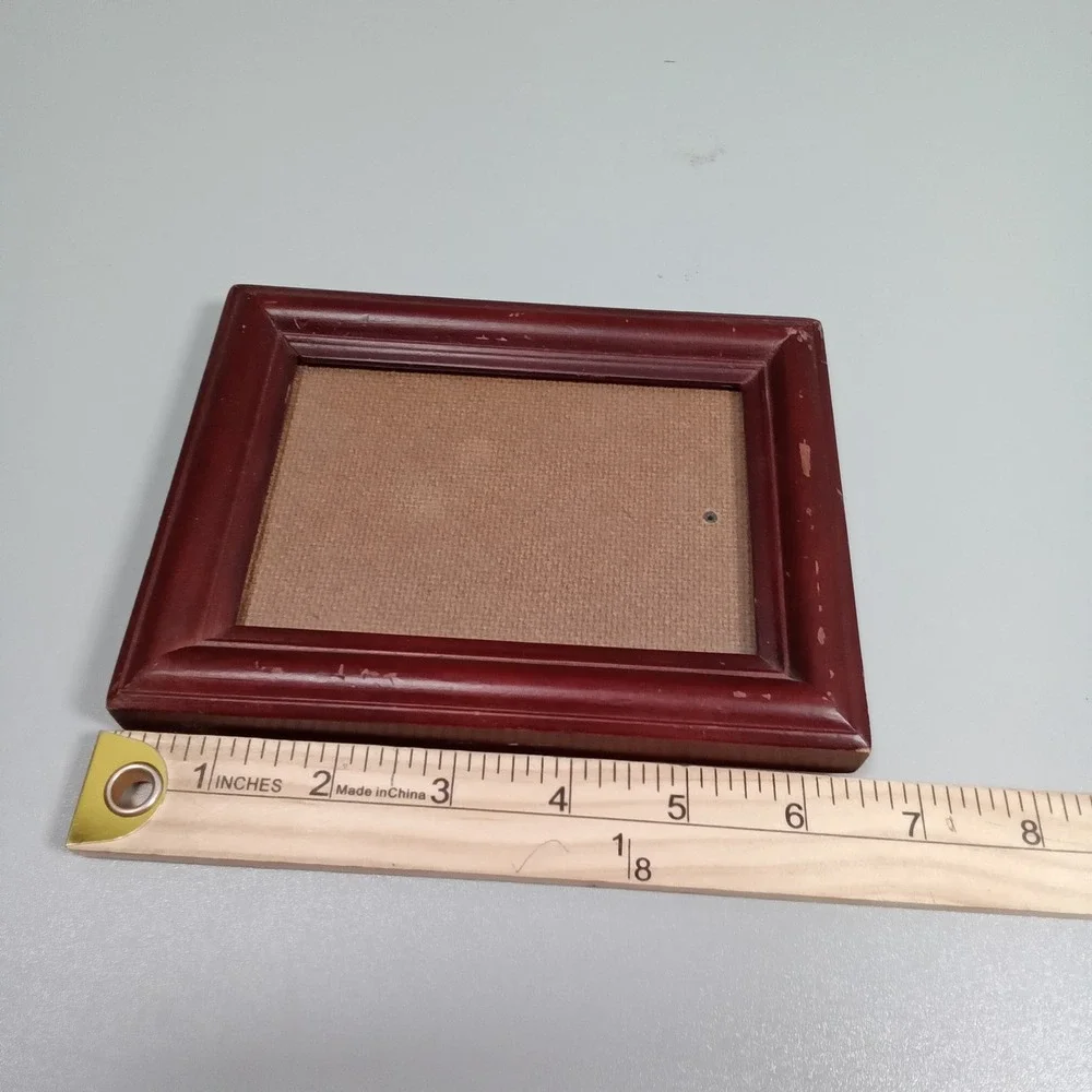 Mahogany Wood Picture Frame‎ 5x7 Beveled Tabletop Photo Display Dark Red Brown